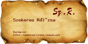 Szekeres Rózsa névjegykártya