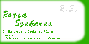 rozsa szekeres business card